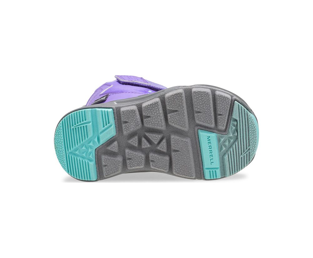 Merrell Boots Grey/Purple - Snow Quest Lite 2.0 Waterproof Jr. - Kids 89SOPIZCH